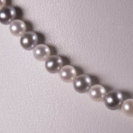 Bracciale Perla alternata Bianco/Grigio