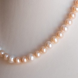 COLLANA PERLE ROSA E 5 BIANCHE